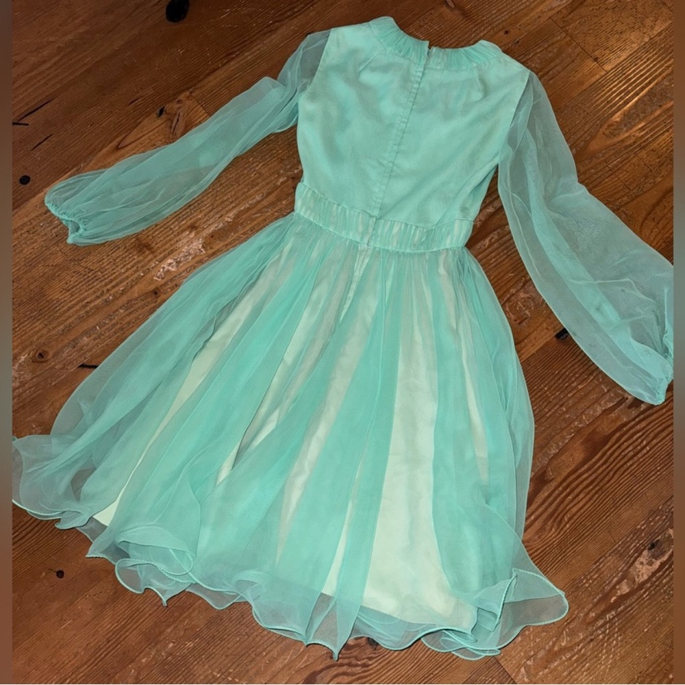 Vintage 1960s Miss Ellette Chiffon Dress - Size 4 or Small - Picture 8 of 9